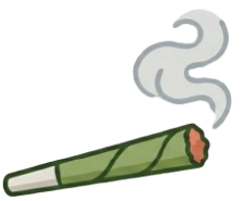 Cannabis preroll with smoke, representing EZ Bud's premium cannabis products and convenient delivery options.