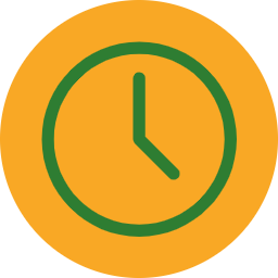 Clock icon representing delivery hours for EZBud cannabis delivery service.