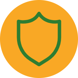 Shield icon representing security and trust for EZBud's cannabis delivery service.