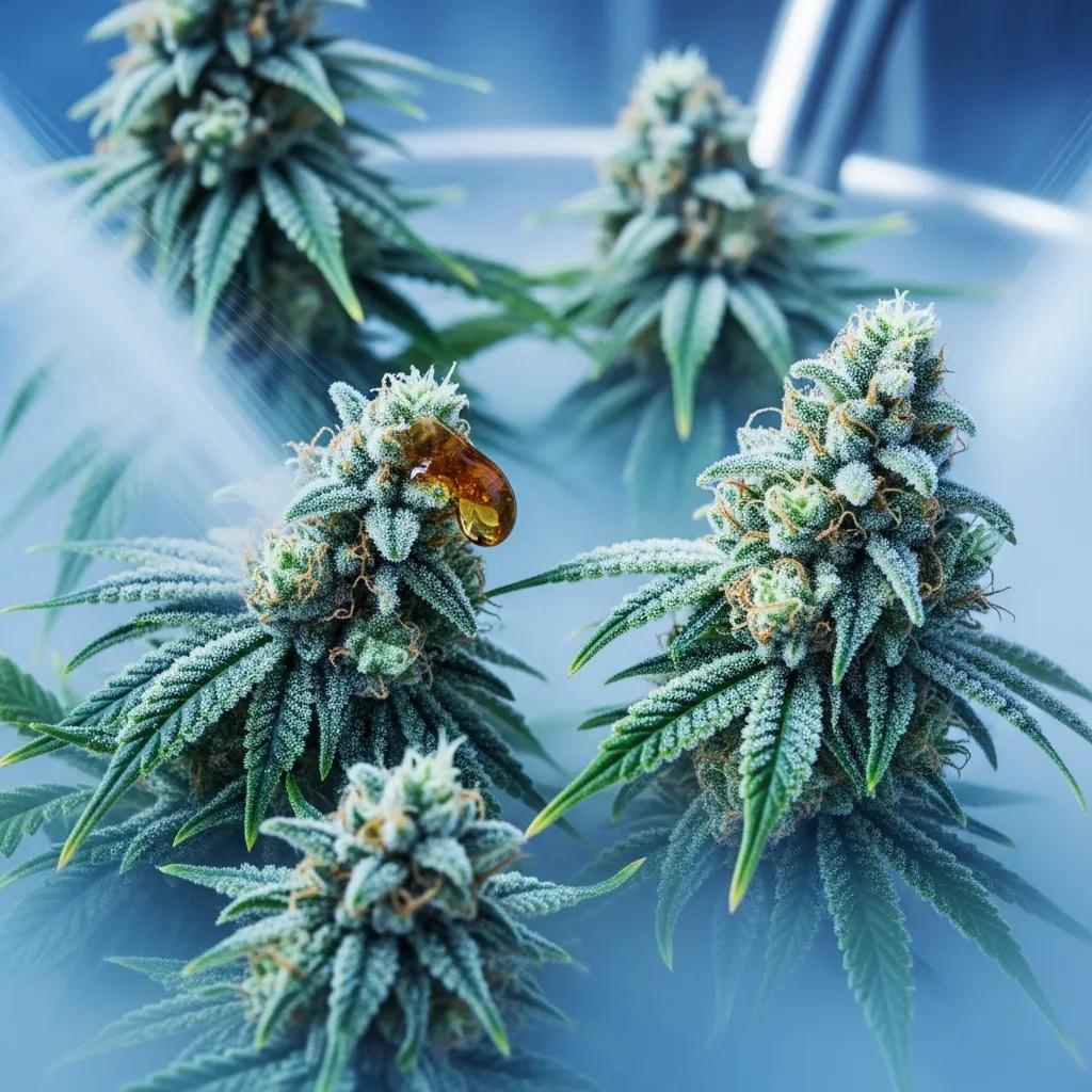 Flash freezing process of cannabis plants for live resin extraction