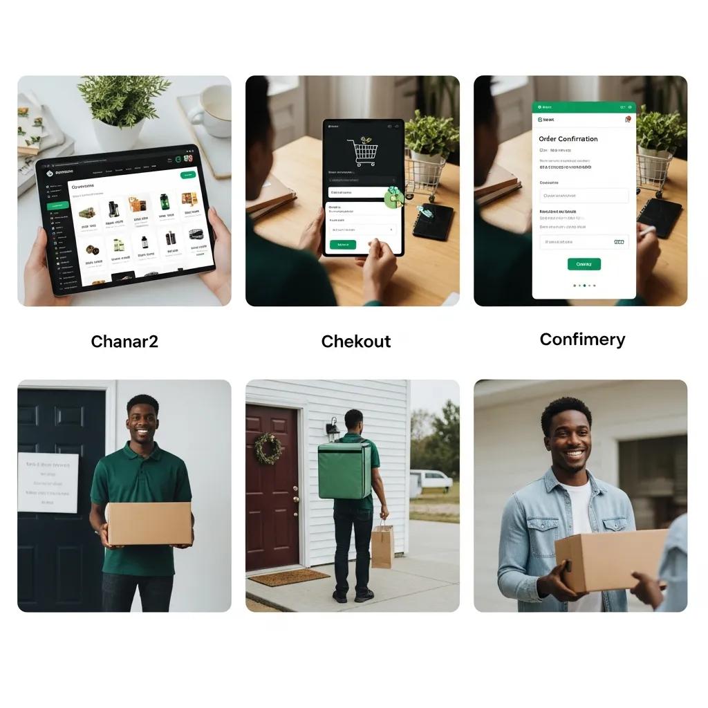 Step-by-step process of same day cannabis delivery from browsing to receiving the order